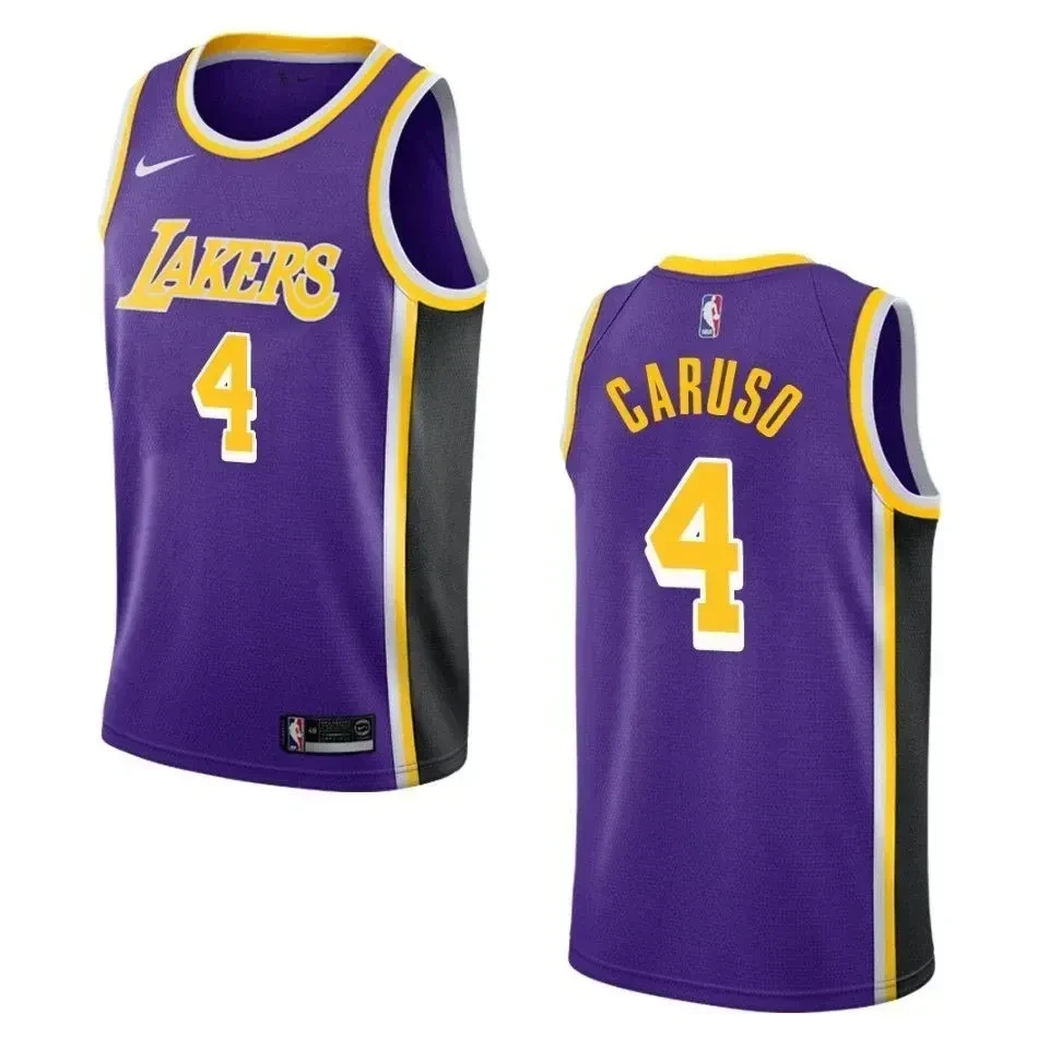 Men's Los Angeles Lakers 4 Alex Caruso Statement Swingman Jersey - Purple