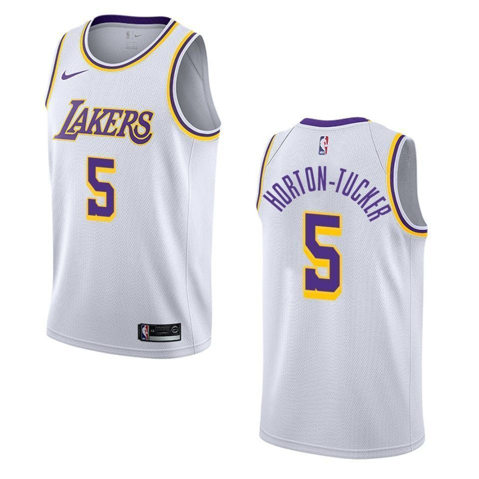 Men's Los Angeles Lakers 5 Talen Horton-tucker Association Swingman Jersey - White