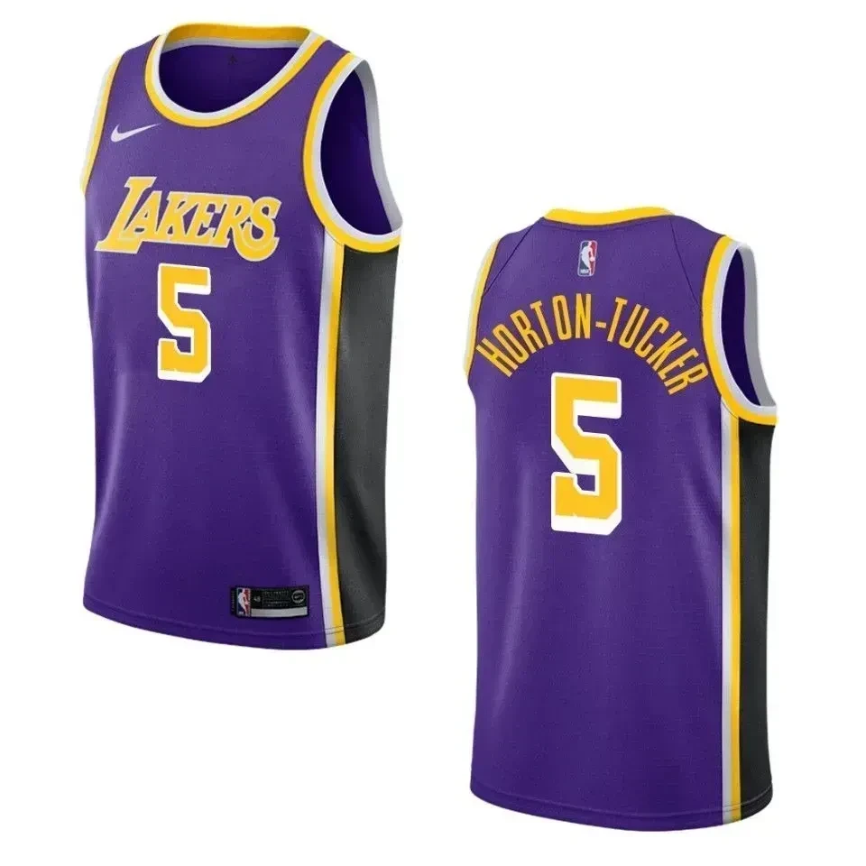 Men's Los Angeles Lakers 5 Talen Horton-tucker Statement Swingman Jersey - Purple