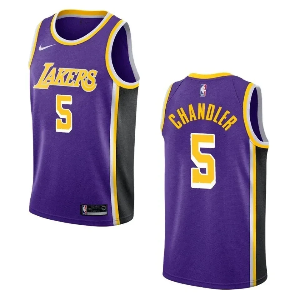 Men's Los Angeles Lakers 5 Tyson Chandler Statement Swingman Jersey - Purple