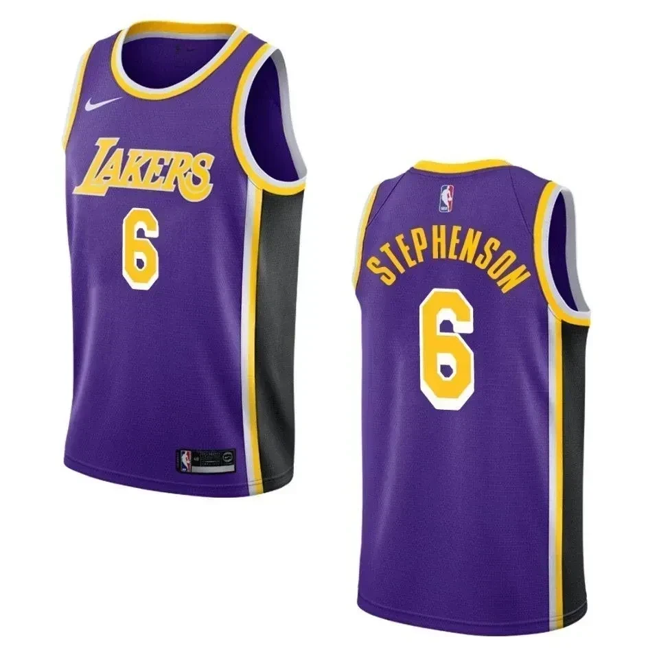 Men's Los Angeles Lakers 6 Lance Stephenson Statement Swingman Jersey - Purple