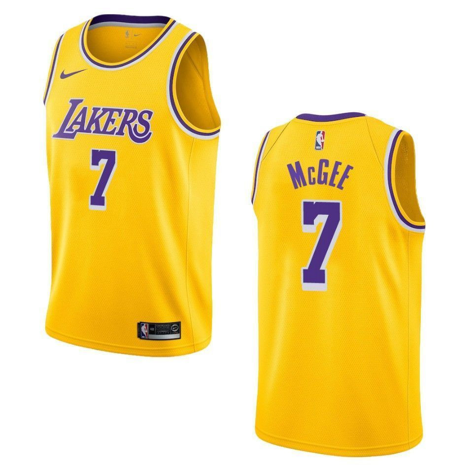 Men's Los Angeles Lakers 7 Javale Mcgee Icon Swingman Jersey - Gold