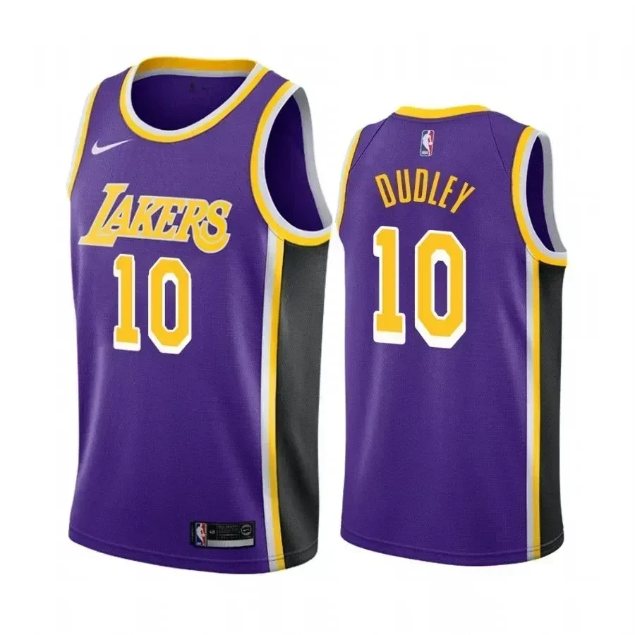 Men's Los Angeles Lakers Jared Dudley 10 Statet Jersey