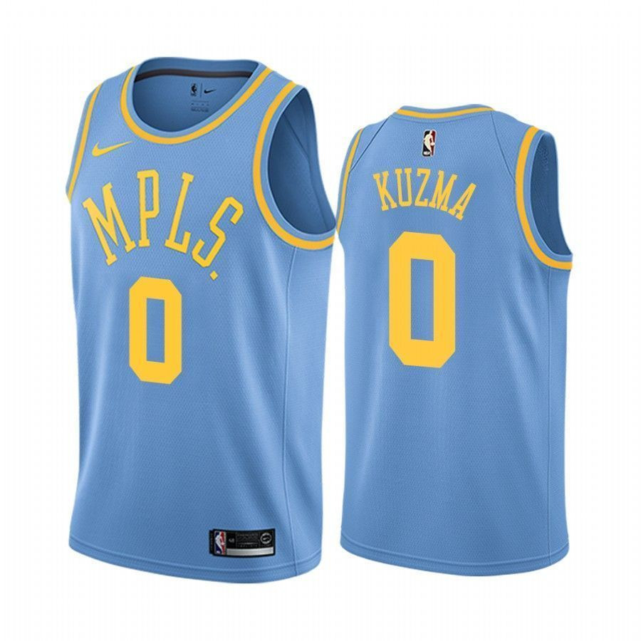 Men's Los Angeles Lakers Kyle Kuzma 0 Blue Classic Jersey