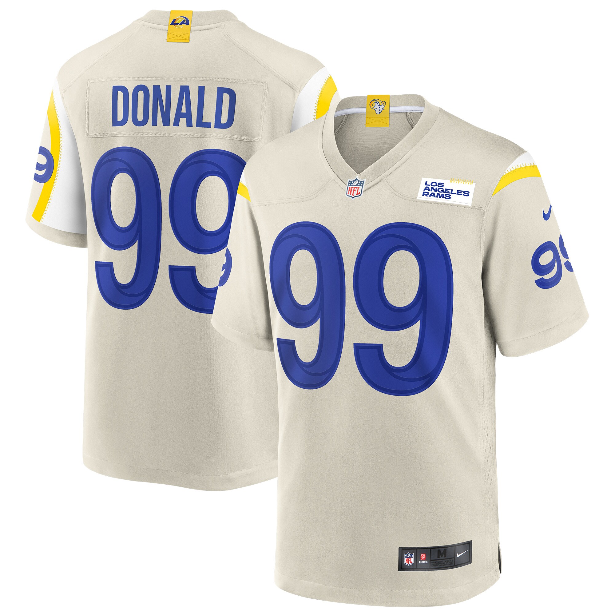 Men's Los Angeles Rams Aaron Donald Bone Game Jersey Js5473