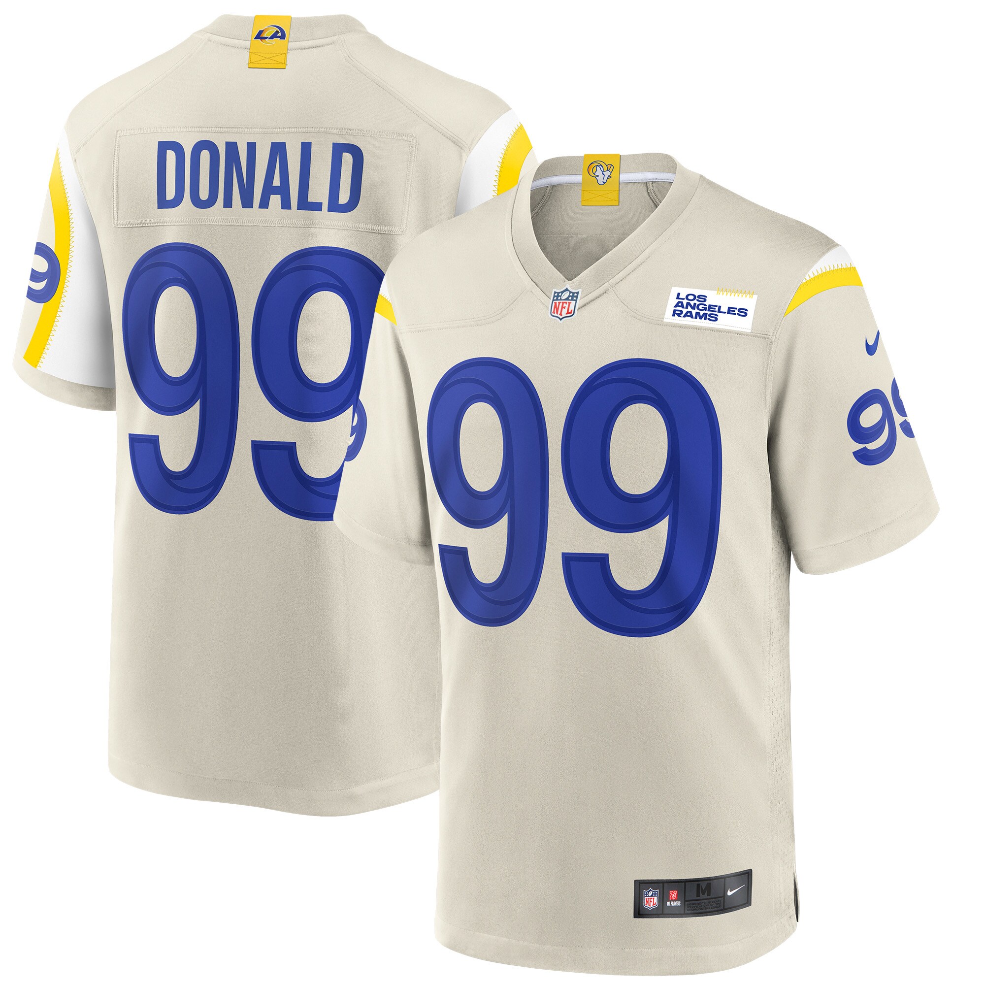 Men's Los Angeles Rams Aaron Donald Bone Player Game Jersey Js6777