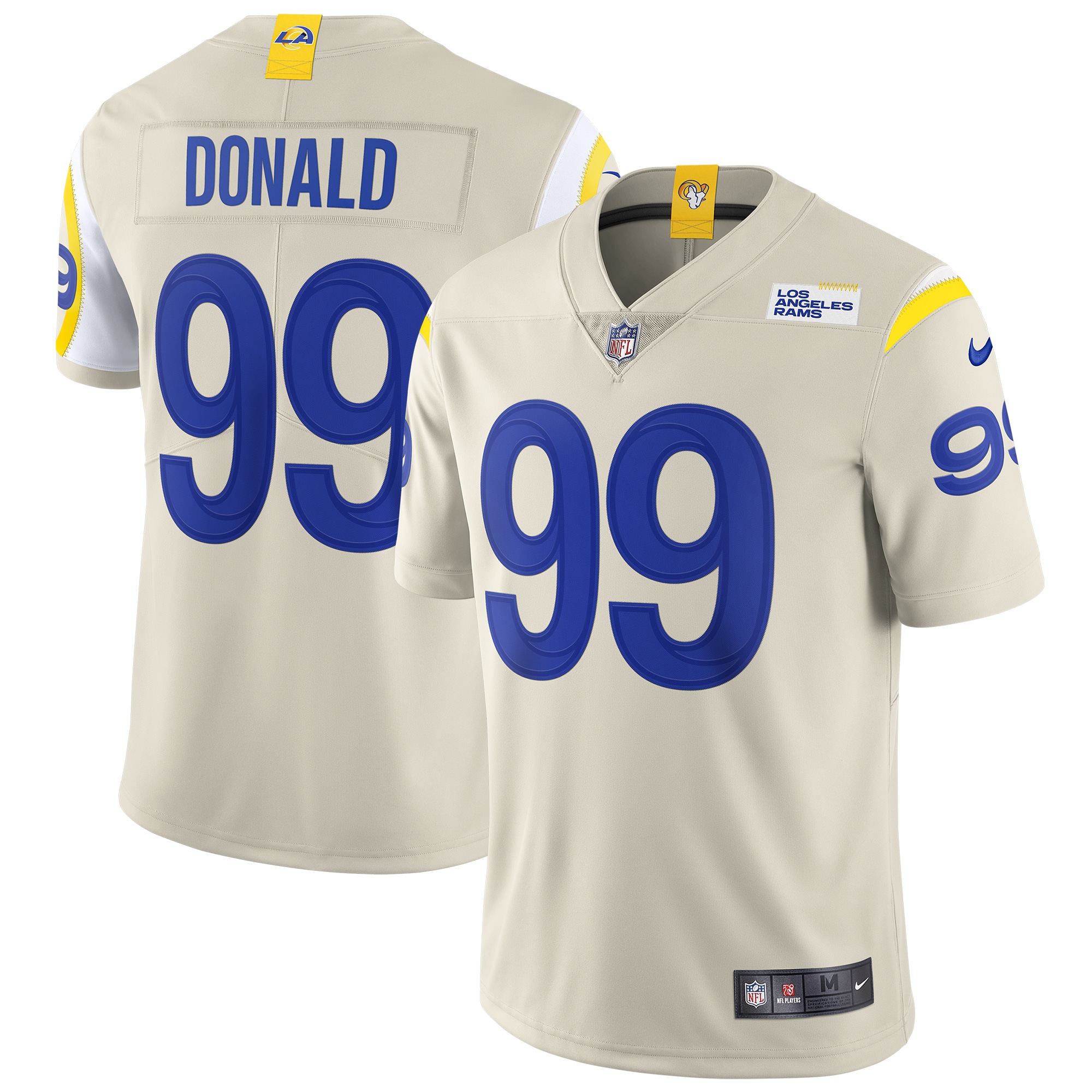 Men's Los Angeles Rams Aaron Donald Bone Vapor Limited Jersey Js2511