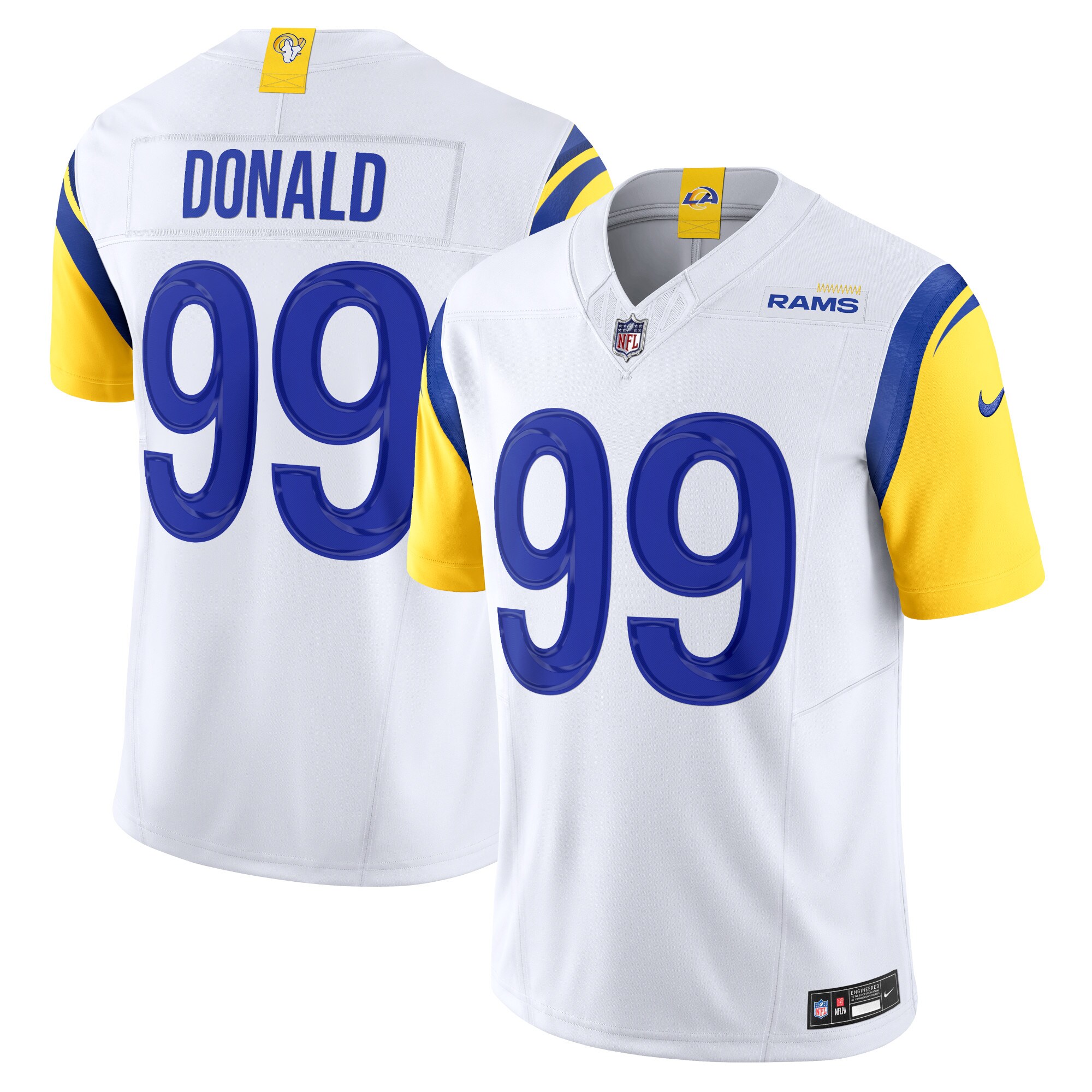 Men's Los Angeles Rams Aaron Donald White Vapor F.u.s.e. Limited Jersey Js3089