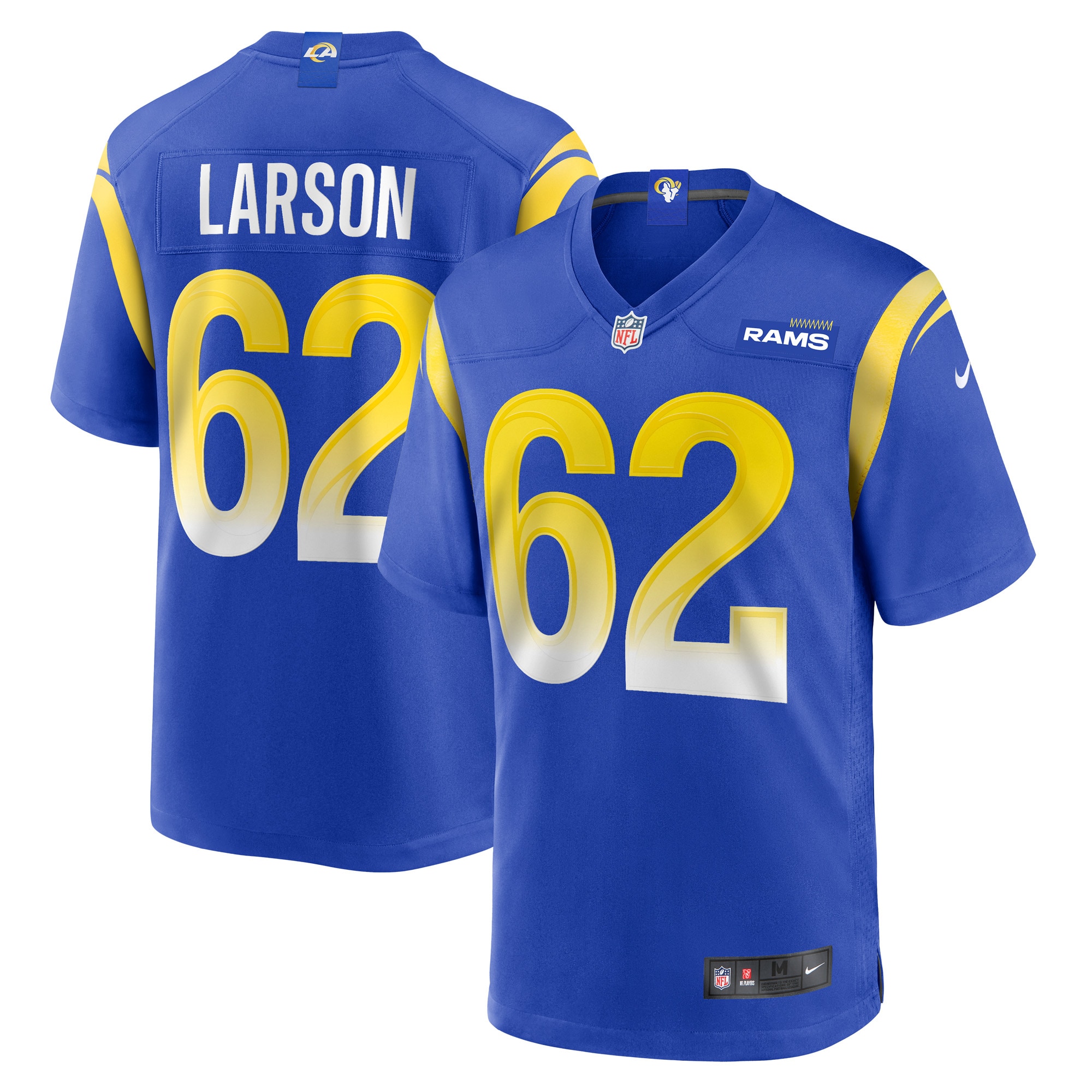 Men's Los Angeles Rams Blake Larson Royal Game Jersey Js5261