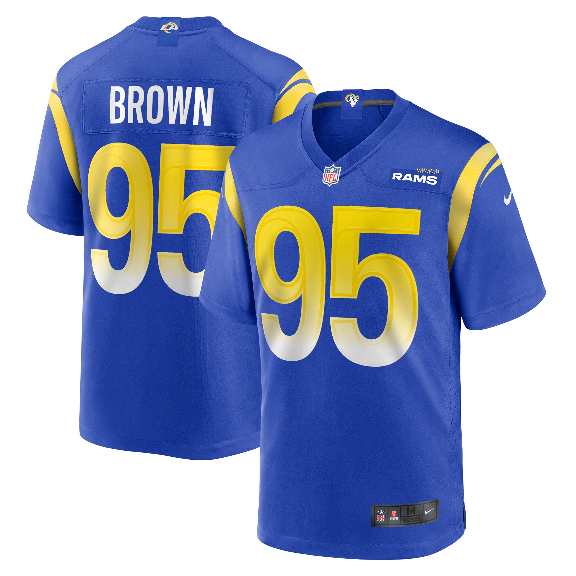 Men's Los Angeles Rams Bobby Brown Iii Royal Team Game Jersey Js7667
