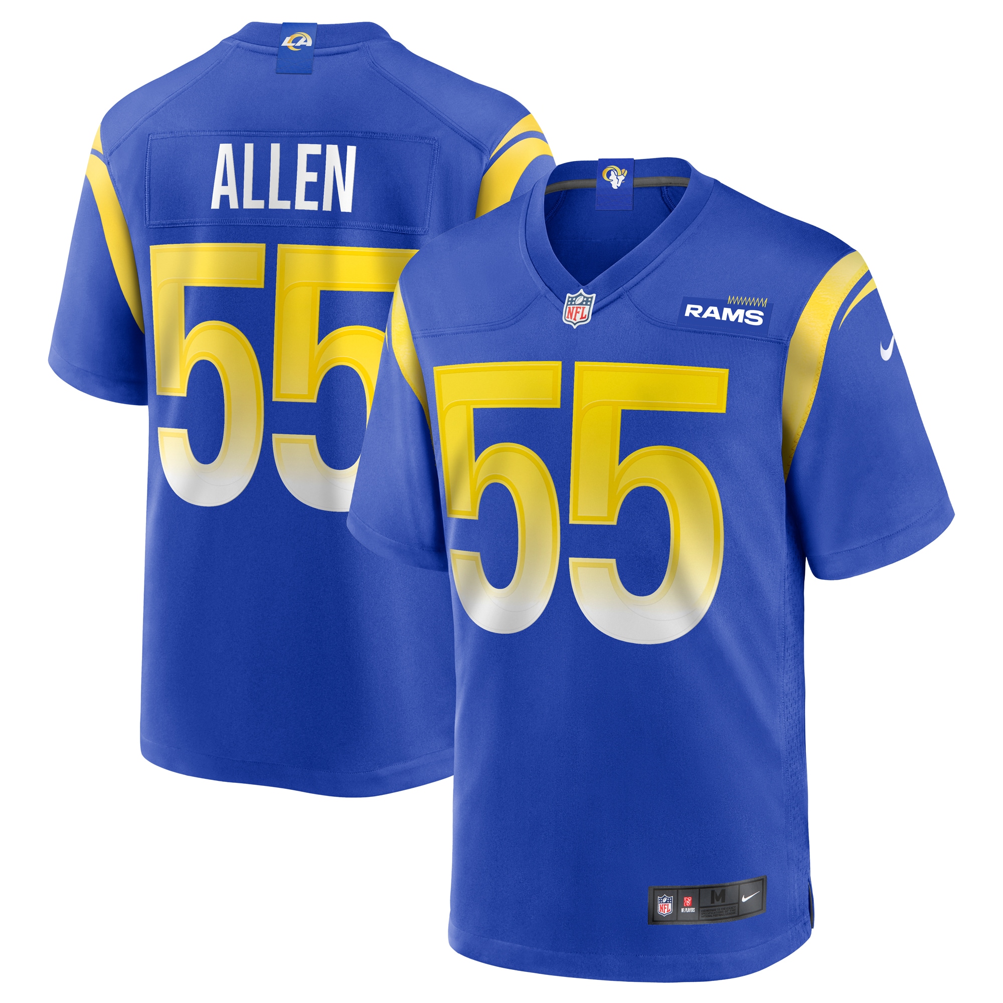 Men's Los Angeles Rams Brian Allen Royal Game Jersey Js3769