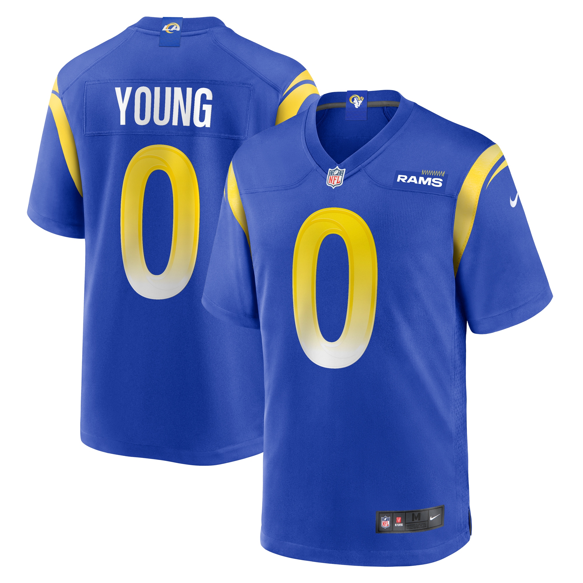 Men's Los Angeles Rams Byron Young Royal Home Game Jersey Js1138