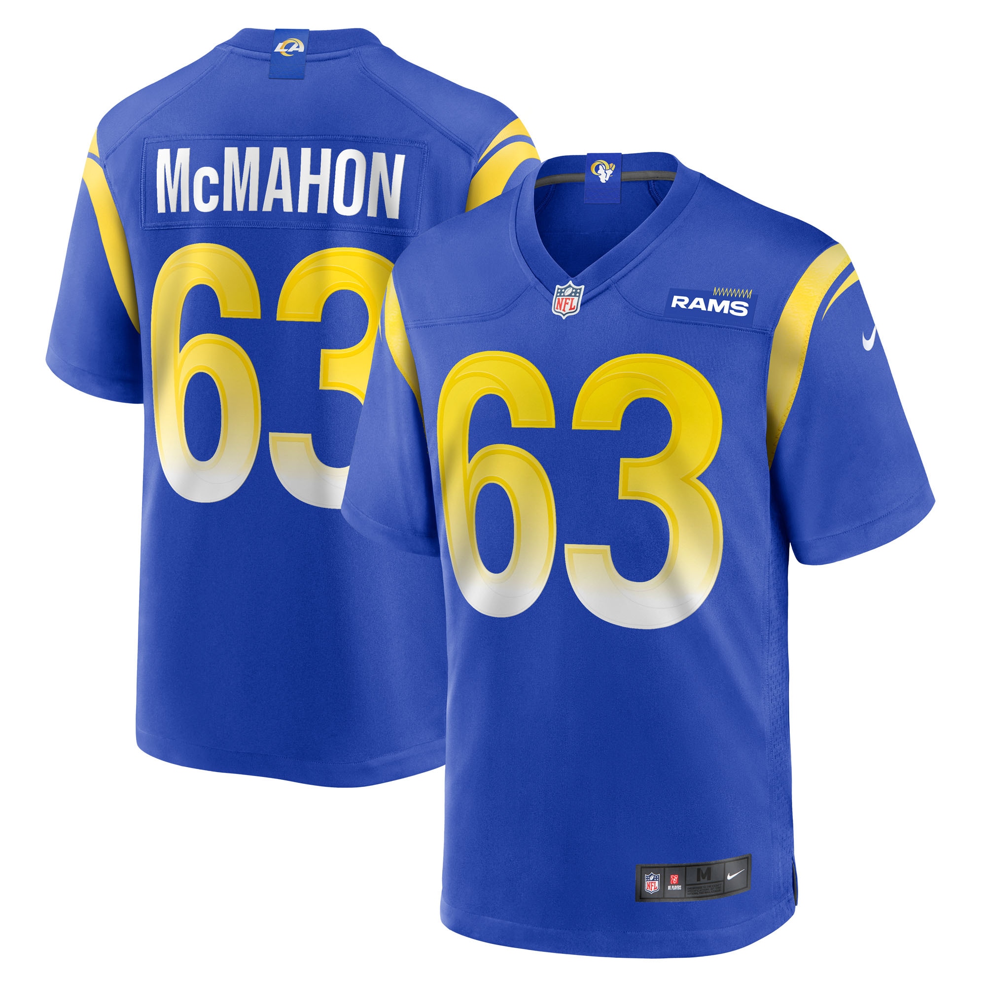 Men's Los Angeles Rams Dylan Mcmahon Royal Team Game Jersey Js3082