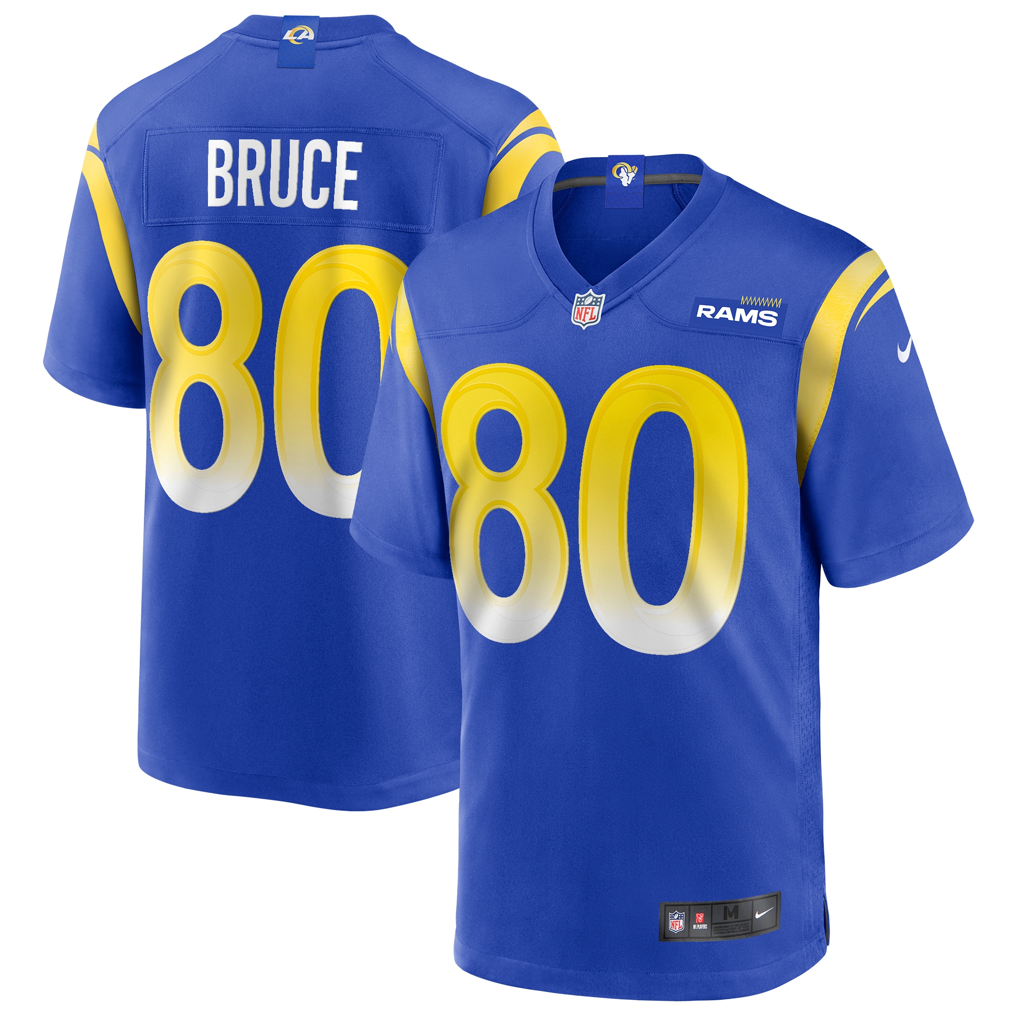 Men's Los Angeles Rams Isaac Bruce Royal Game Retired Player Jersey Js5389