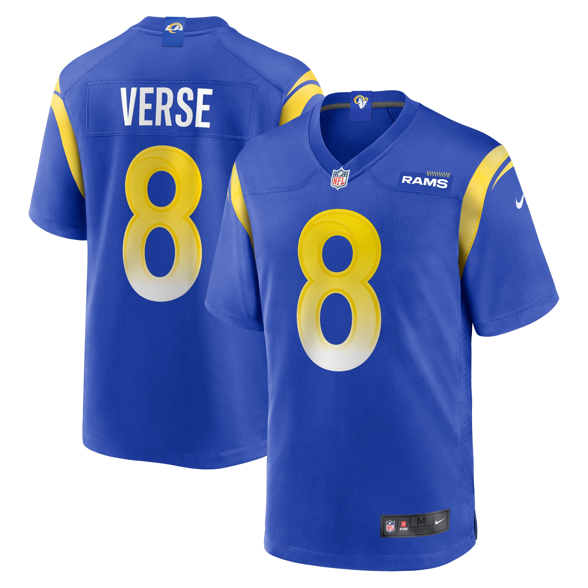 Men's Los Angeles Rams Jared Verse Royal Player Game Jersey Js1534