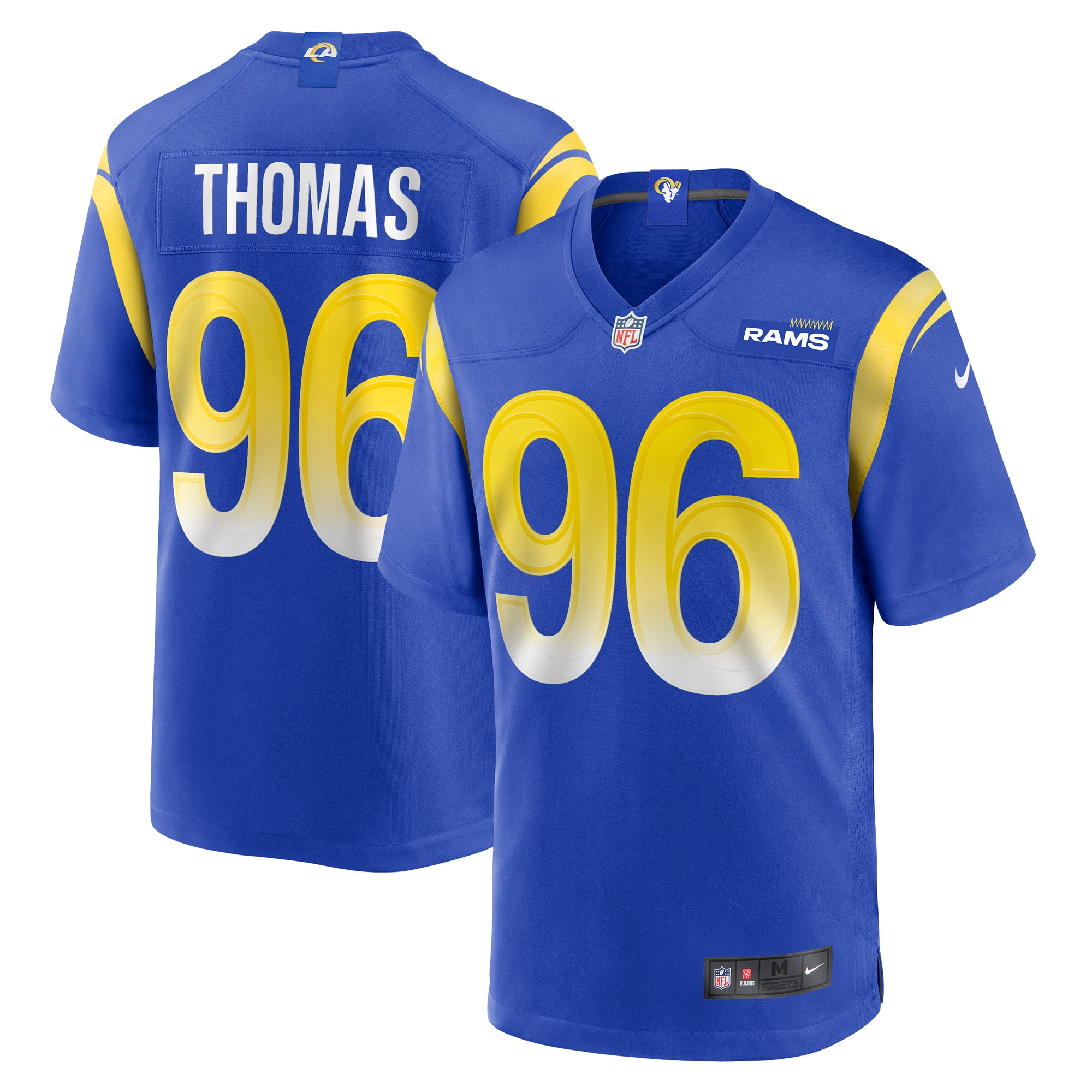 Men's Los Angeles Rams Keir Thomas Royal Game Player Jersey Js9918