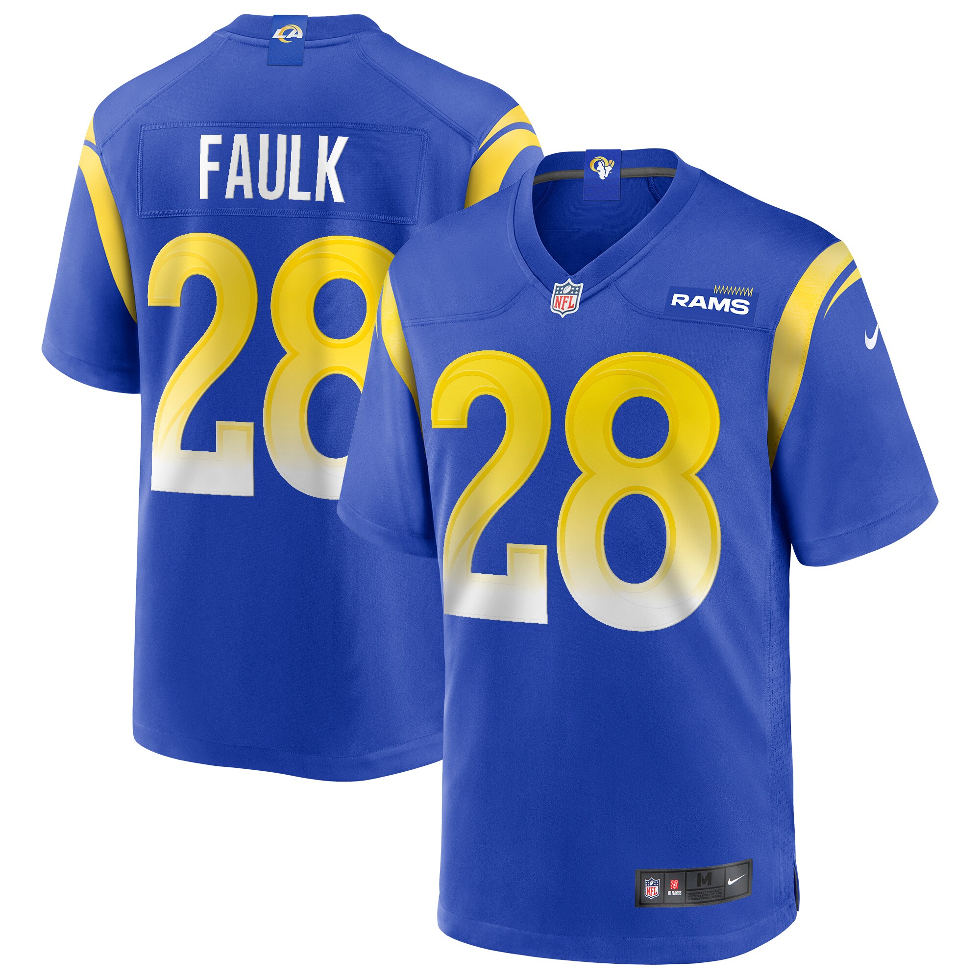 Men's Los Angeles Rams Marshall Faulk Royal Game Retired Player Jersey Js2900