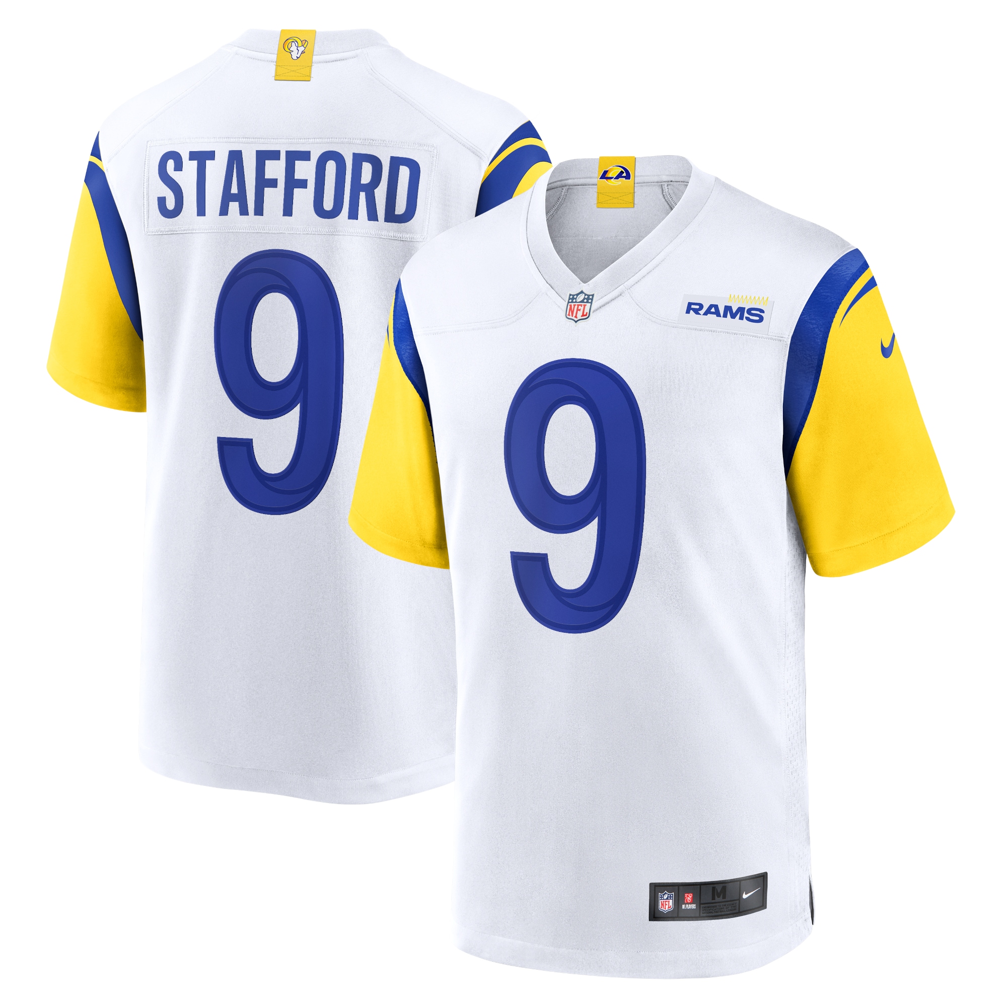 Men's Los Angeles Rams Matthew Stafford White Alternate Game Jersey Js4062