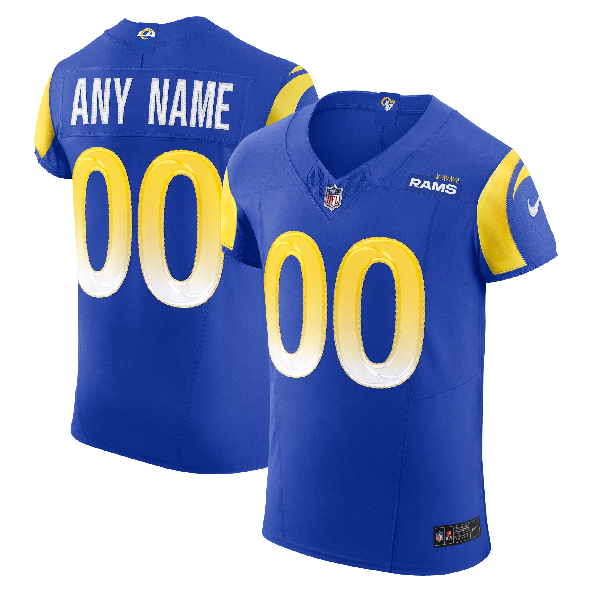 Men's Los Angeles Rams Royal Vapor F.u.s.e. Elite Custom Jersey Js7291