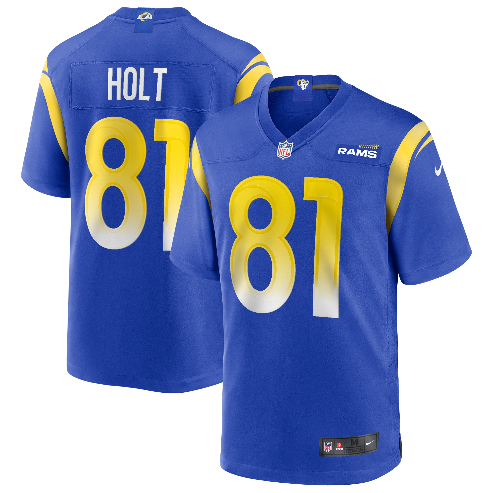 Men's Los Angeles Rams Torry Holt Royal Game Retired Player Jersey Js3361