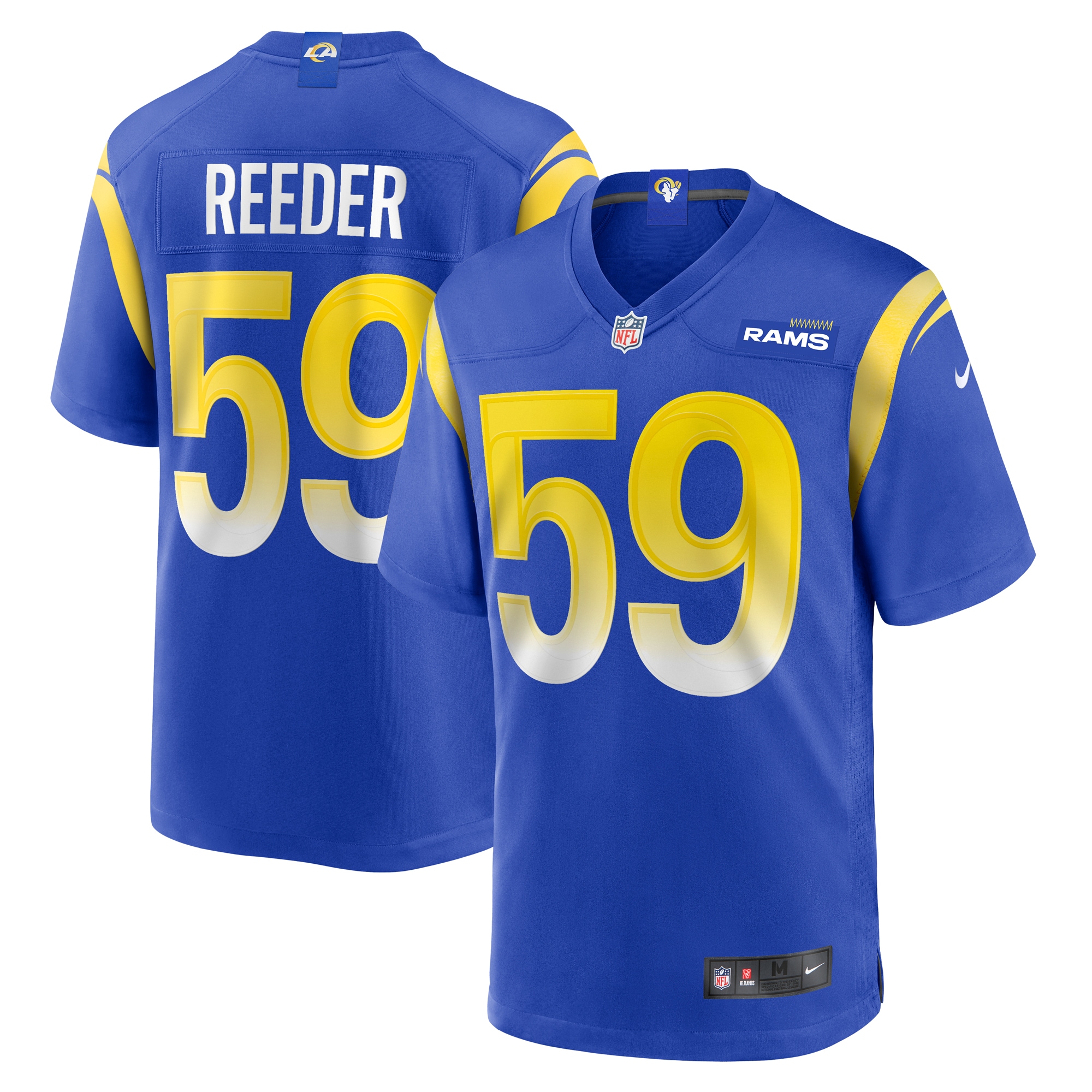 Men's Los Angeles Rams Troy Reeder Royal Team Game Jersey Js6429