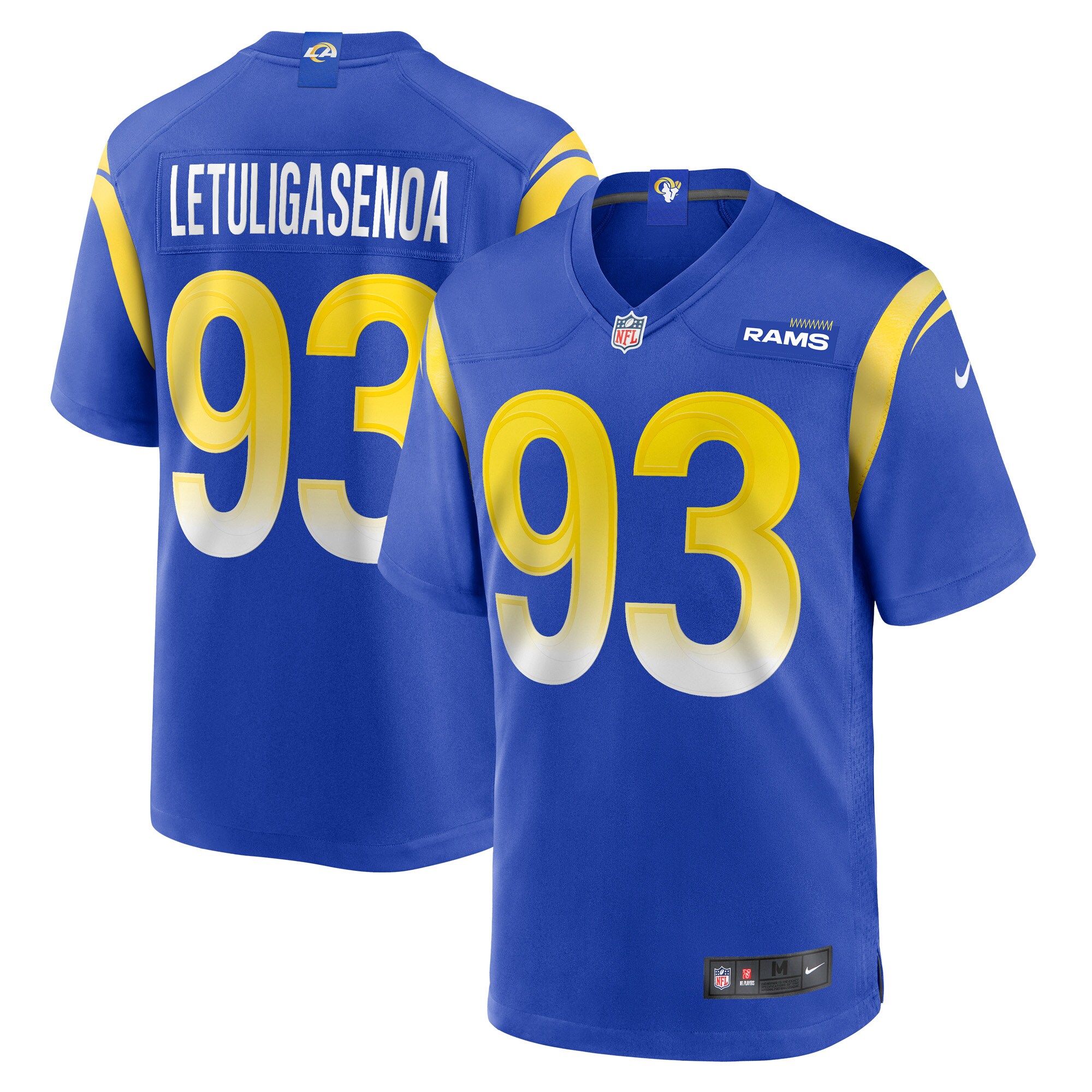 Men's Los Angeles Rams Tuli Letuligasenoa Royal Game Jersey Js5390