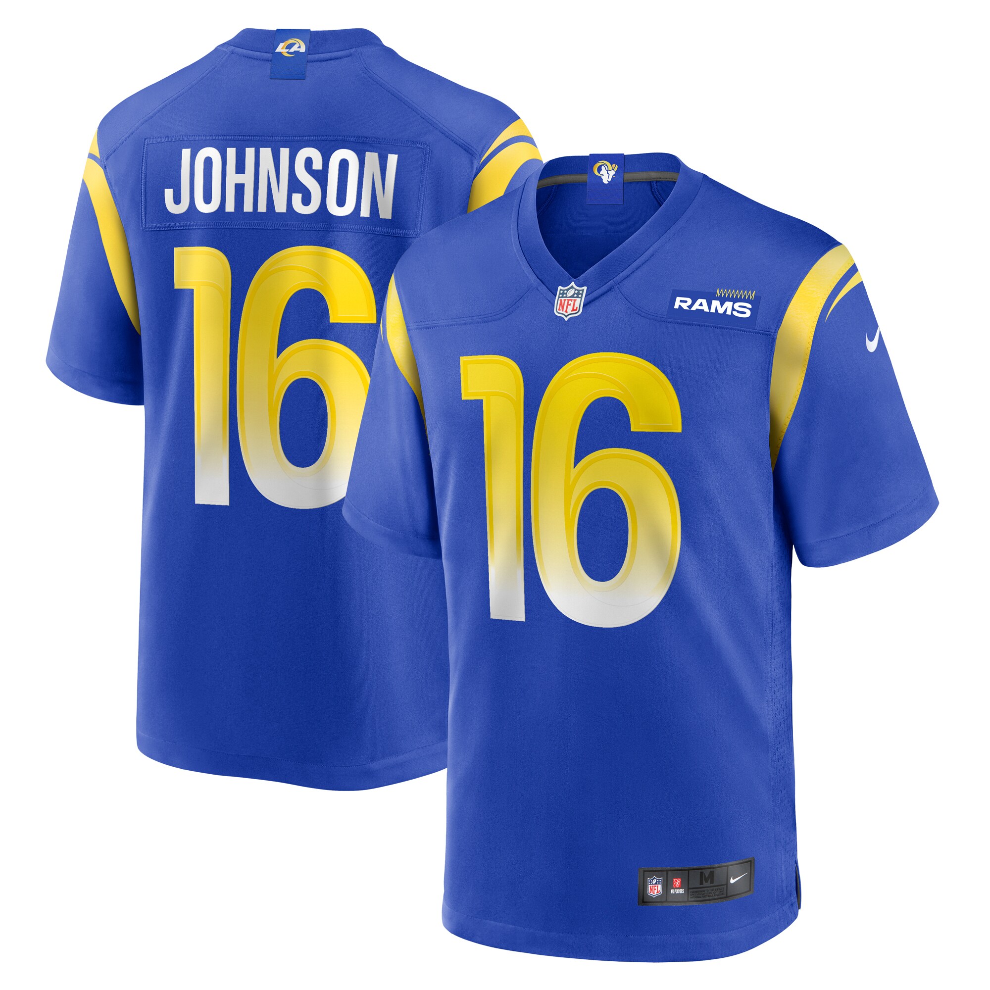 Men's Los Angeles Rams Tyler Johnson Royal Team Game Jersey Js7516