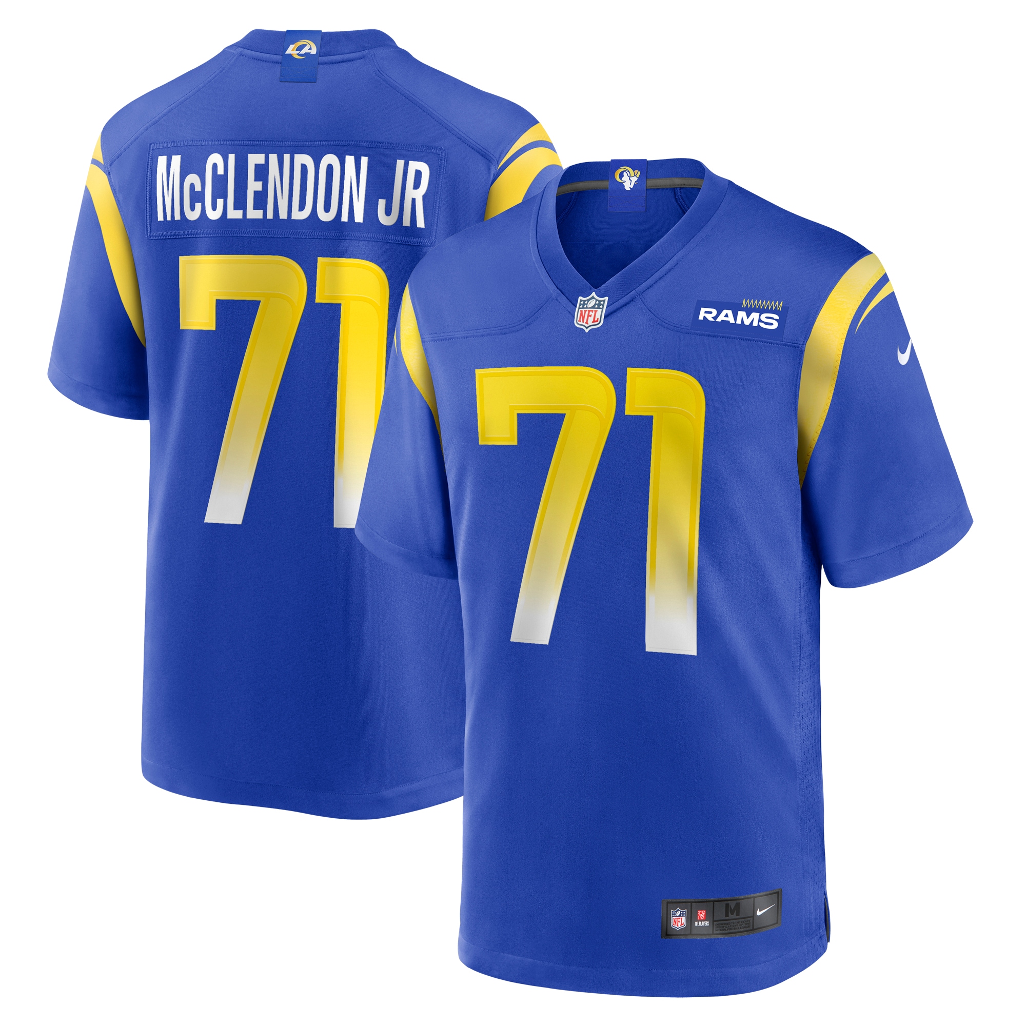 Men's Los Angeles Rams Warren Mcclendon Jr. Royal Team Game Jersey Js7228