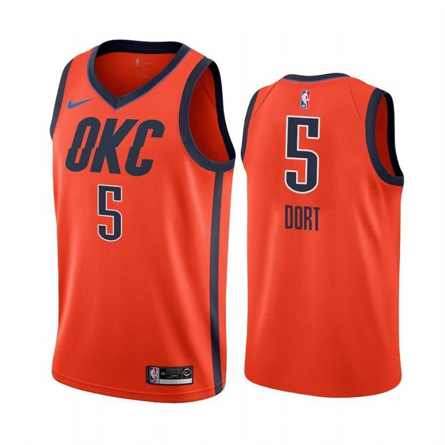 Men's Luguentz Dort Oklahoma City Thunder Orange Earned 5 Jersey