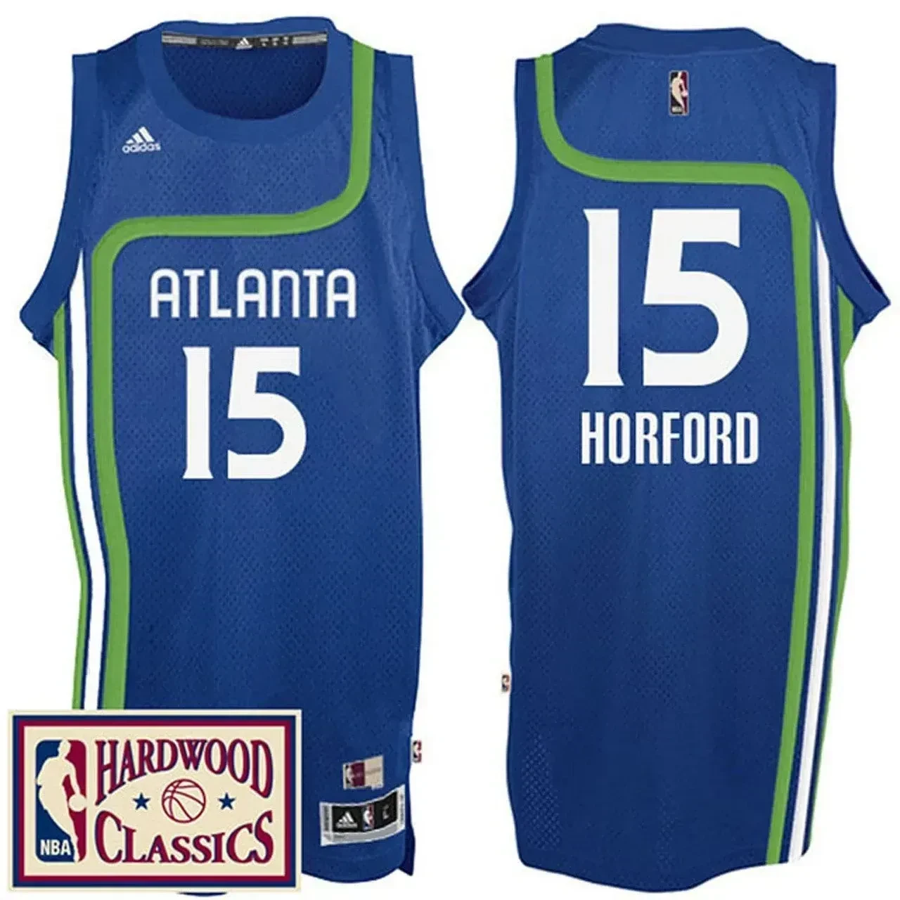 Men's Male 2016-17 Season Atlanta Hawks 15 Hardwood Classics Throwback Royal Jersey Al Horford Jersey