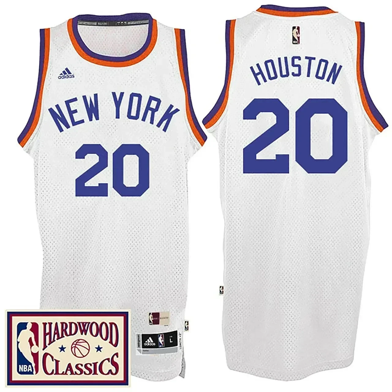 Men's Male 2016-17 Season New York Knicks 20 Hardwood Classics Throwback White Jersey Allan Houston Jersey