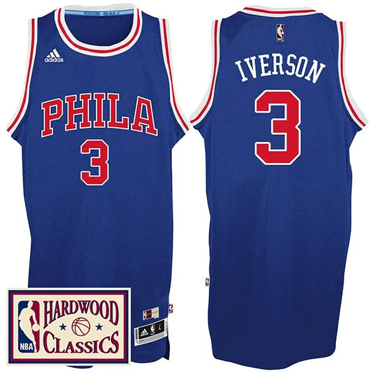 Men's Male 2016-17 Season Philadelphia 76ers 3 Hardwood Classics Throwback Royal Jersey Allen Iverson Jersey