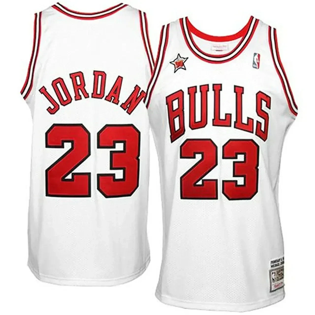 Men's Male Michael Jordan Mitchell & Ness Chicago Bulls 23 1998 Throwback Jersey-white Jersey