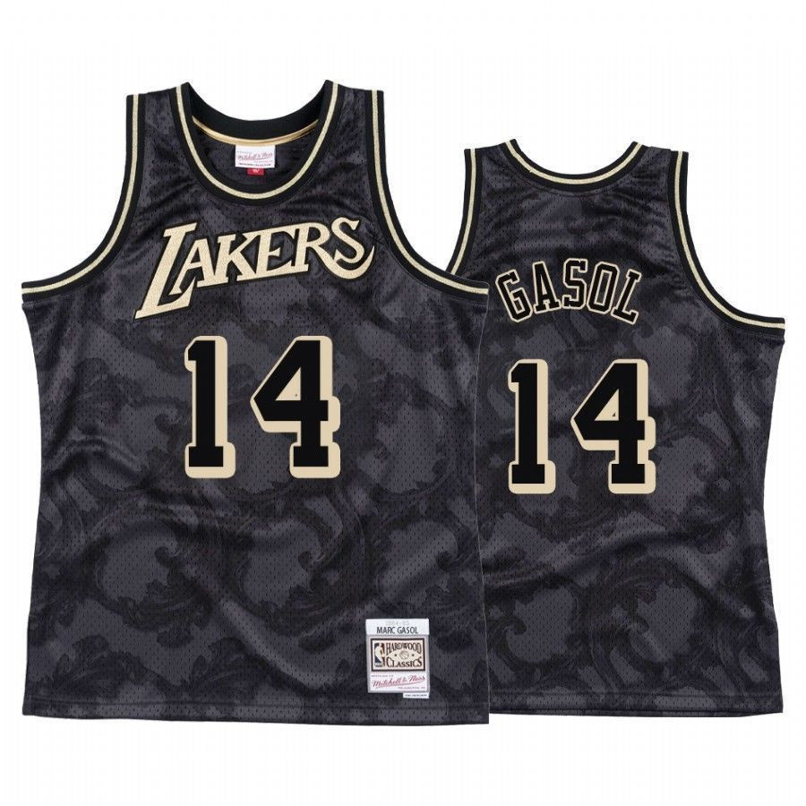 Men's Marc Gasol 14 Los Angeles Lakers Black Toile Jersey