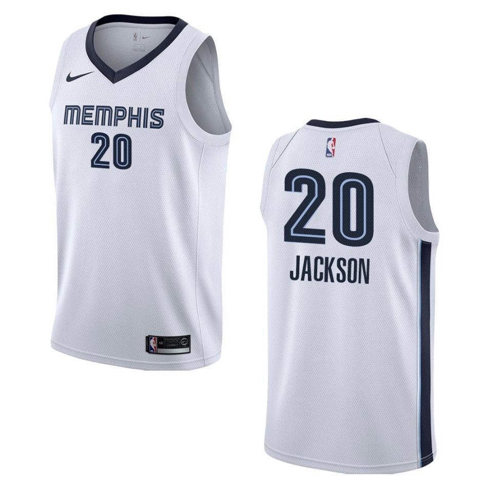 Men's Memphis Grizzlies 20 Josh Jackson Association Swingman Jersey - White