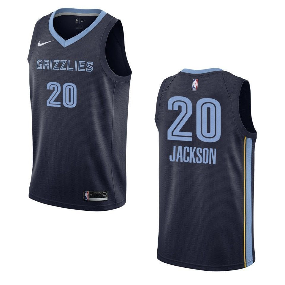 Men's Memphis Grizzlies 20 Josh Jackson Icon Swingman Jersey - Navy