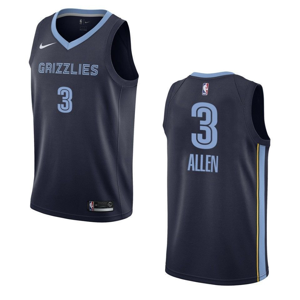 Men's Memphis Grizzlies 3 Grayson Allen Icon Swingman Jersey - Navy
