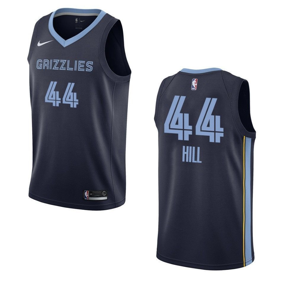 Men's Memphis Grizzlies 44 Solomon Hill Icon Swingman Jersey - Navy
