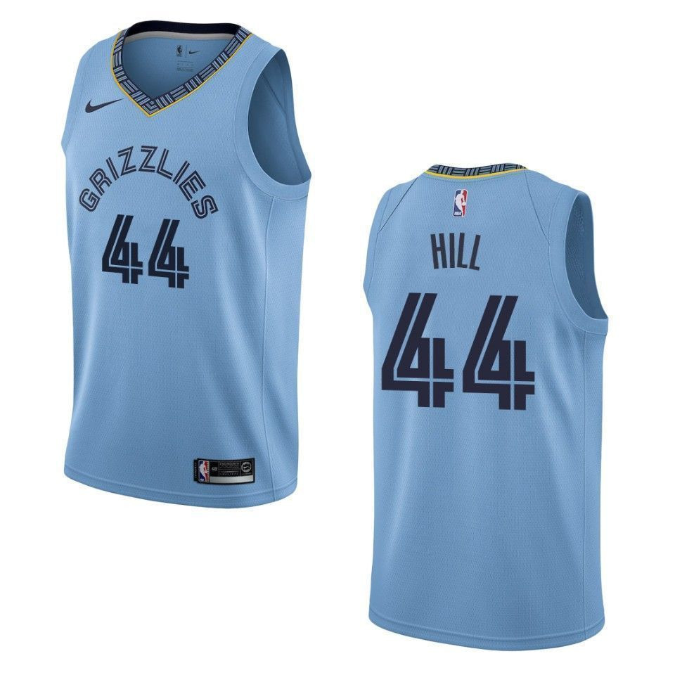 Men's Memphis Grizzlies 44 Solomon Hill Statement Swingman Jersey - Blue