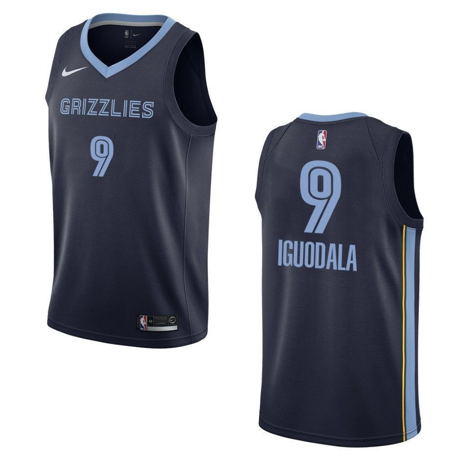 Men's Memphis Grizzlies 9 Andre Iguodala Icon Swingman Jersey - Navy