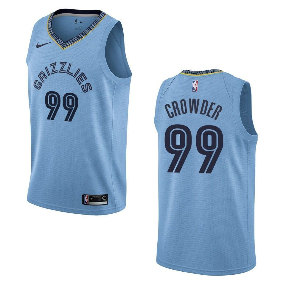 Men's Memphis Grizzlies 99 Jae Crowder Statement Swingman Jersey - Blue