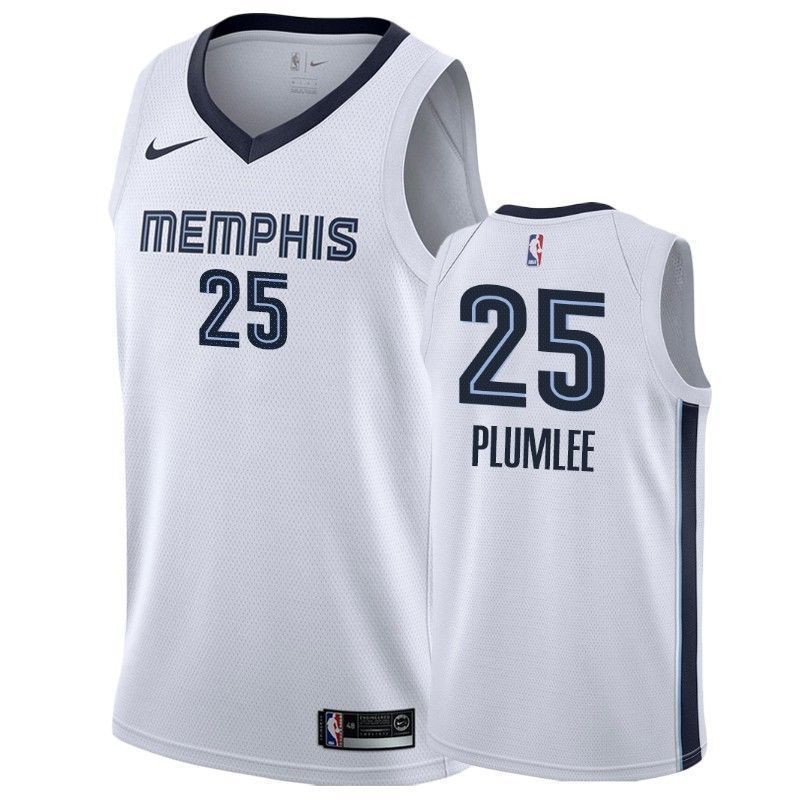 Men's Memphis Grizzlies Miles Plumlee 25 Association Jersey