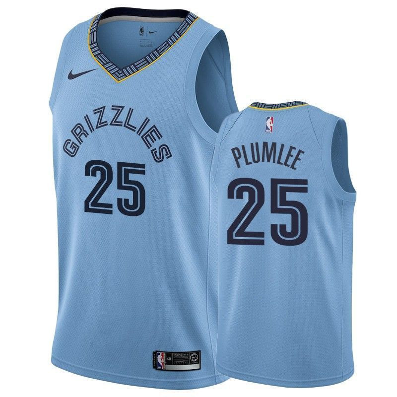Men's Memphis Grizzlies Miles Plumlee 25 Statet Jersey
