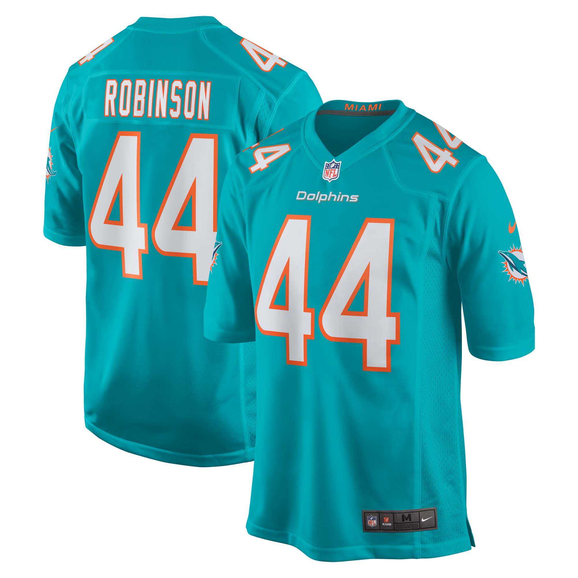 Men's Miami Dolphins Chop Robinson Aqua Player Game Jersey Js6469