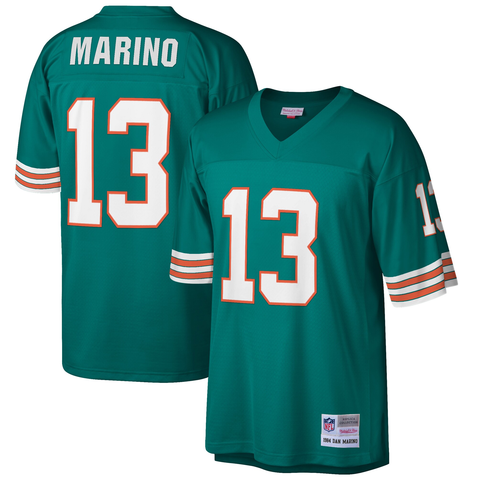 Men's Miami Dolphins Dan Marino Mitchell & Ness Aqua Big & Tall 1984 Retired Player Jersey Js2062