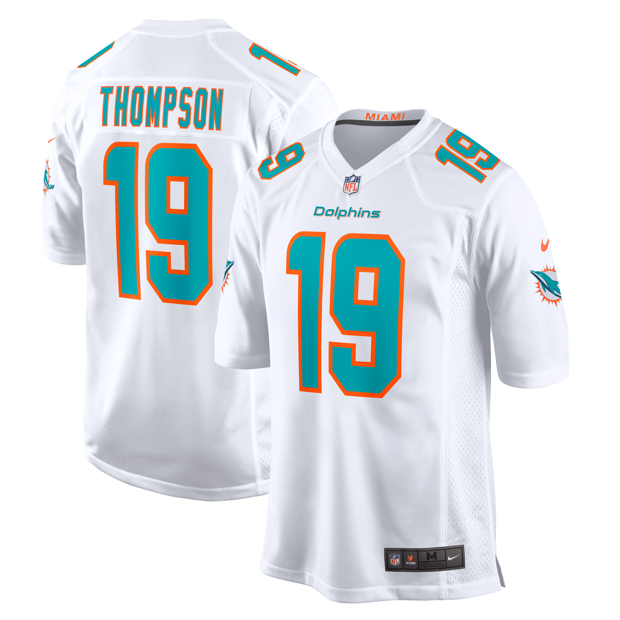 Men's Miami Dolphins Skylar Thompson White Game Player Jersey Js2135