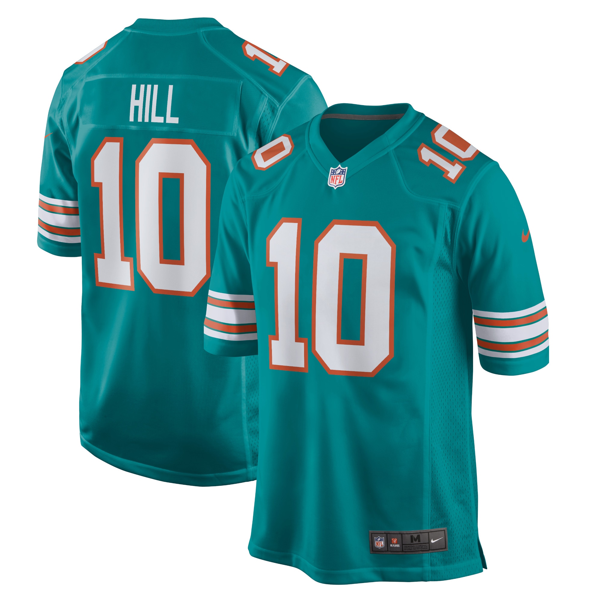 Men's Miami Dolphins Tyreek Hill Aqua Alternate Game Jersey Js9389