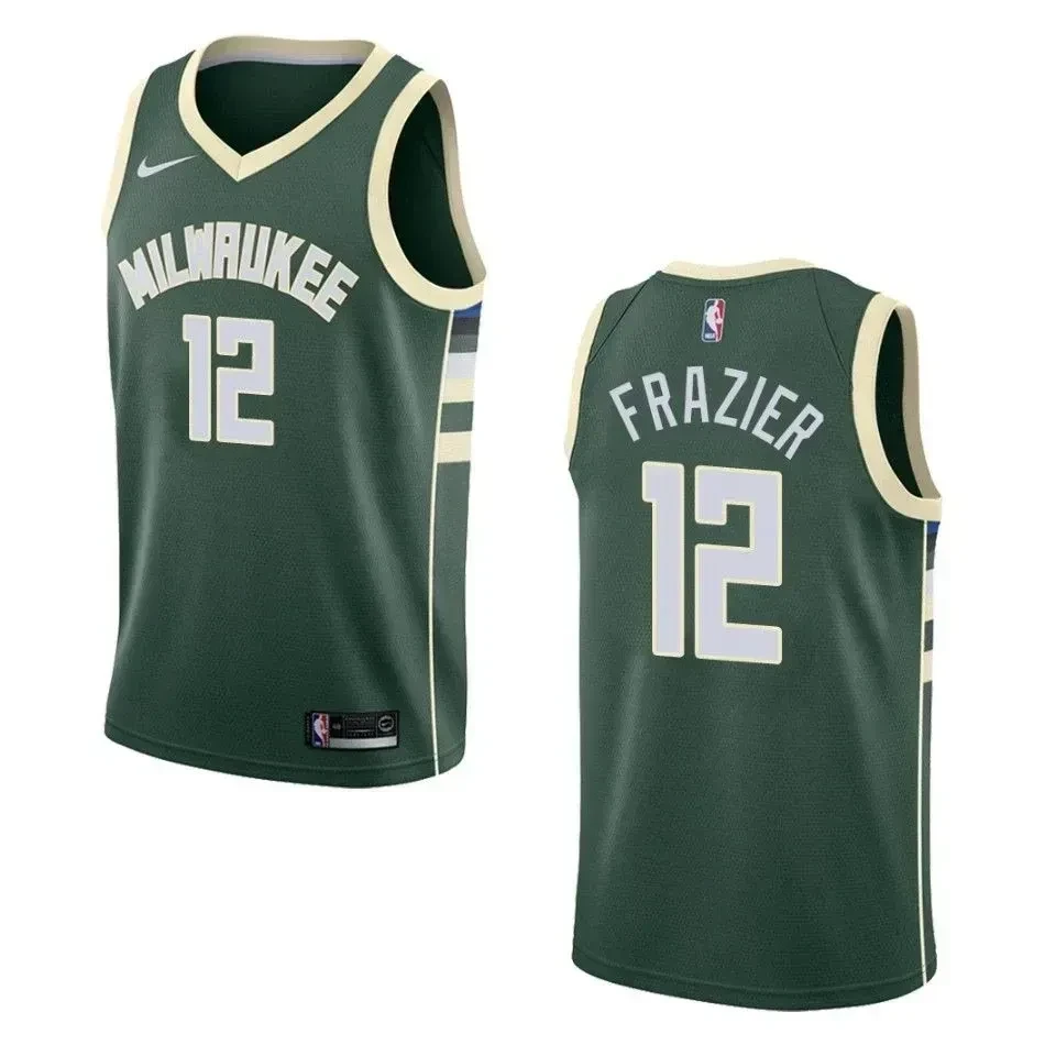 Men's Milwaukee Bucks 12 Tim Frazier Icon Swingman Jersey - Green
