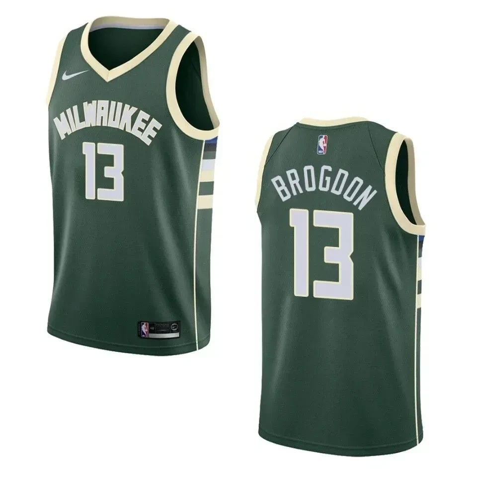 Men's Milwaukee Bucks 13 Malcolm Brogdon Icon Swingman Jersey - Green