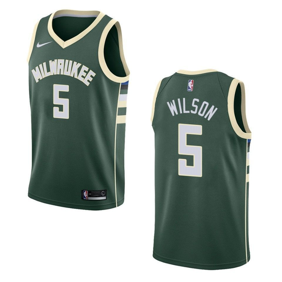 Men's Milwaukee Bucks 5 D.j. Wilson Icon Swingman Jersey - Green